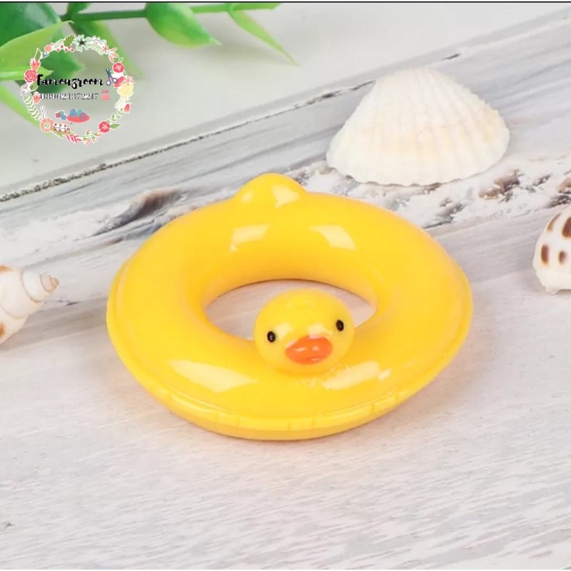 Miniatur Pelampung Renang model Bebek - Resin Pelampung Bebek Mini - Dollhouse Miniature - Mainan Ru