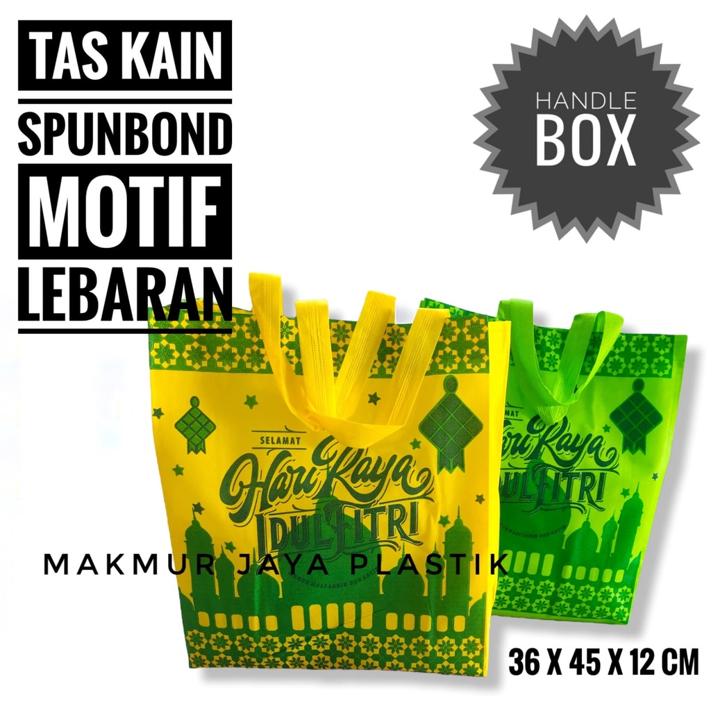 

TAS KAIN SPUNBOND MOTIF LEBARAN SEMBAKO HAMPERS IDULFITRI
