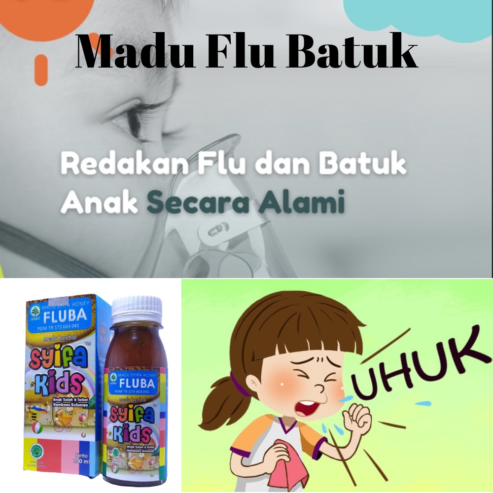 Madu Batuk Anak Obat Flu Batuk Kering Berdahak Pilek Hidung Tersumbat Meler Bersin-Bersin Pada Anak