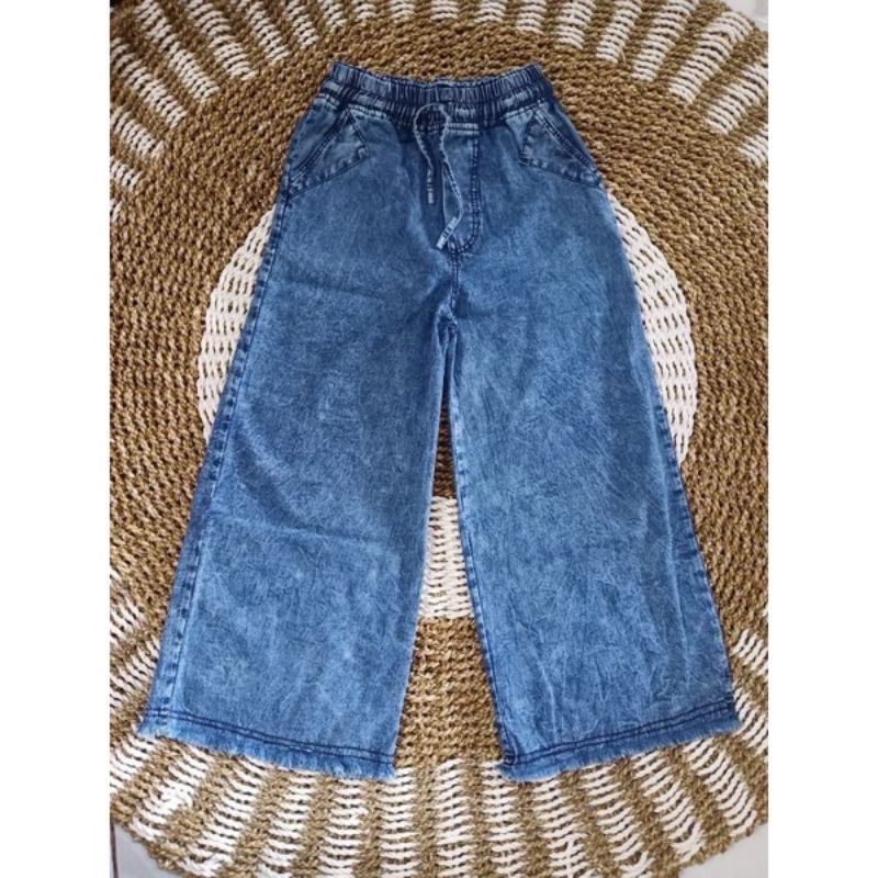 KULOT JEANS TALI SERUT ANAK PEREMPUAN 3-14 TAHUN