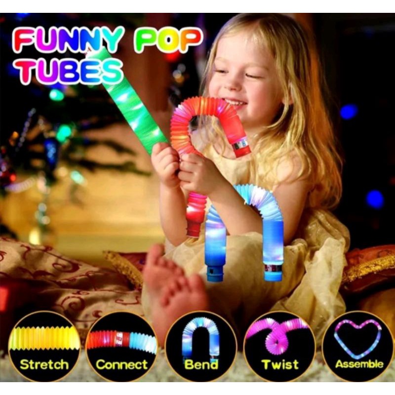 Pop tube LED selang lampu led Funny mainan lampu