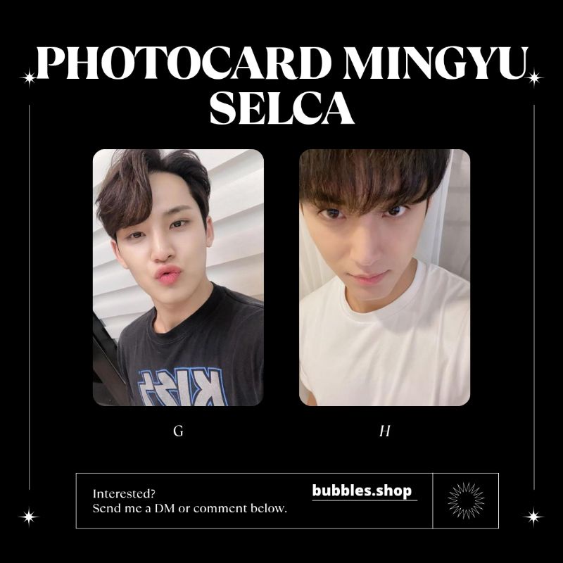 PHOTOCARD UNOFFICIAL MINGYU SEVENTEEN SELCA