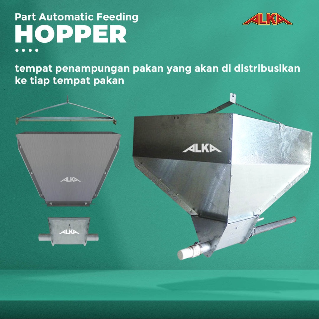 Hopper Hoper Dalam Penampung Pakan Kandang Ayam Broiler Petelur Close House