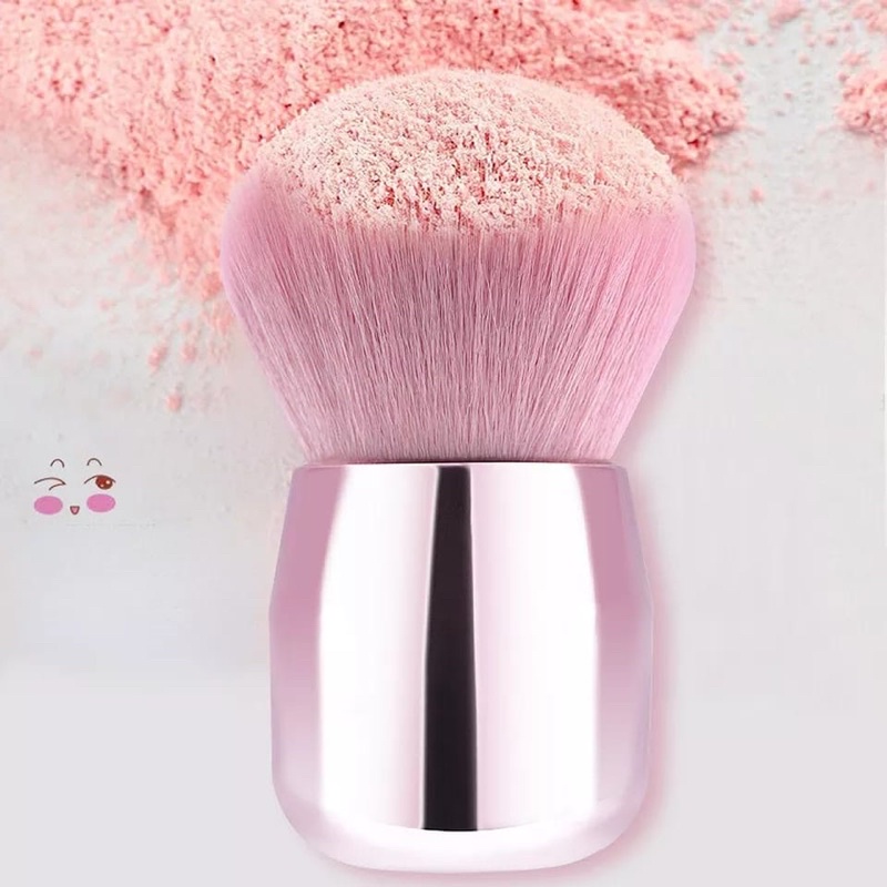 Loose Powder Brush Mushroom Head Makeup Brush Pink Single Powder Brush Set Makeup Powder Brush Soft Hair Girl Blush Brush