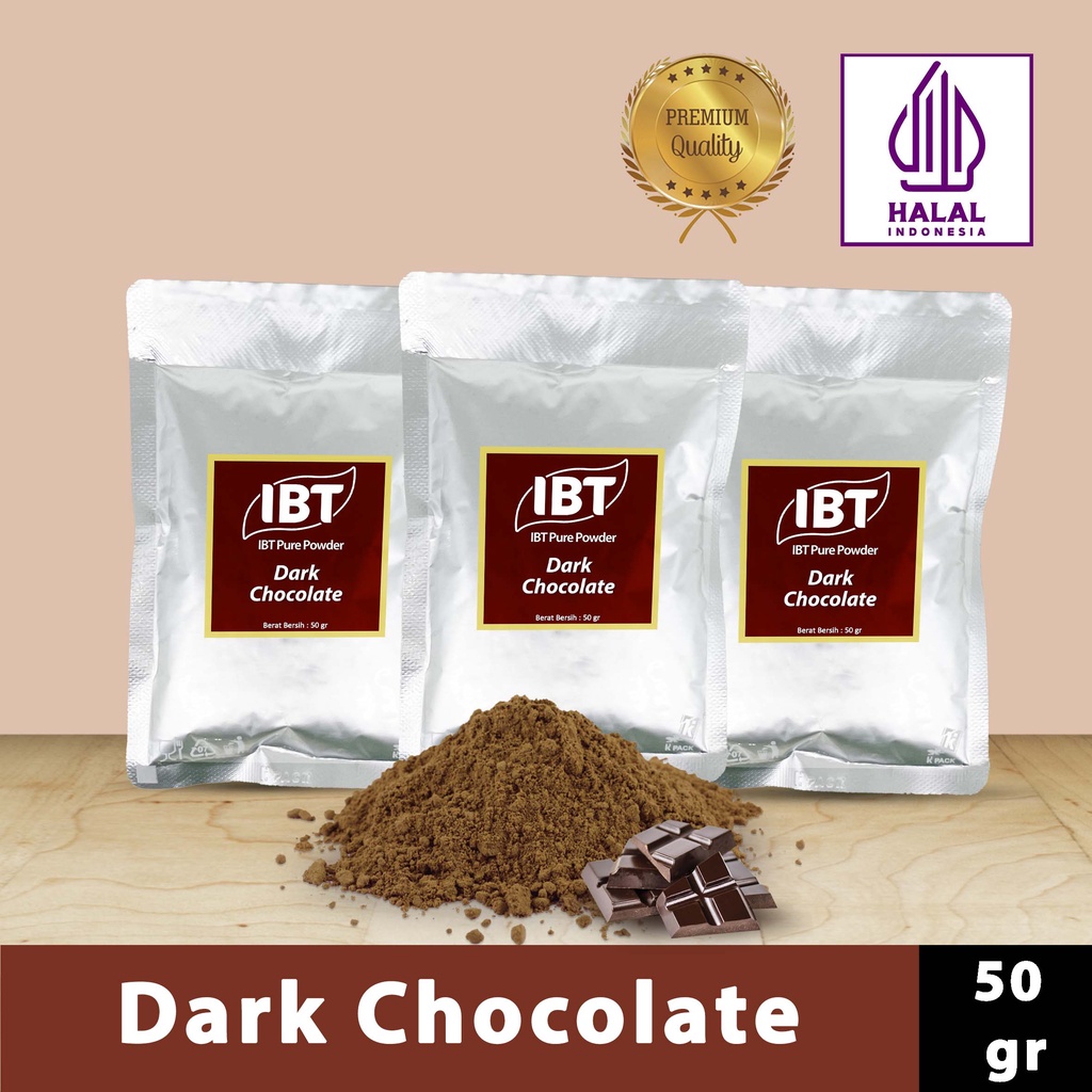 

Bahan Makanan Serbuk Bubuk Kue Dark Chocolate Coklat IBT Pure Powder Murni 50gr