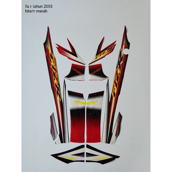 STRIPING ORI YAMAHA FIZ R th 2003)Hitam Merah