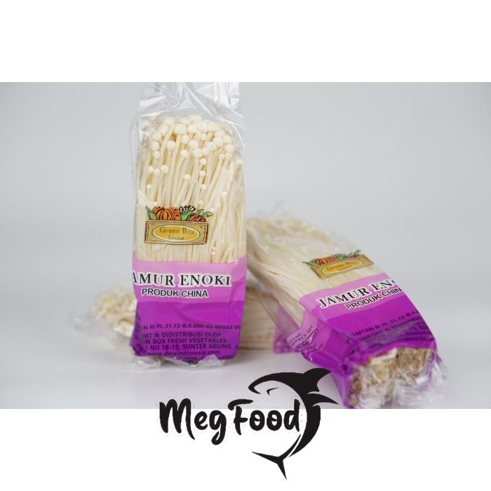 

Enoki Mushroom / Jamur Enoki Fresh 100 Gram - Green Box
