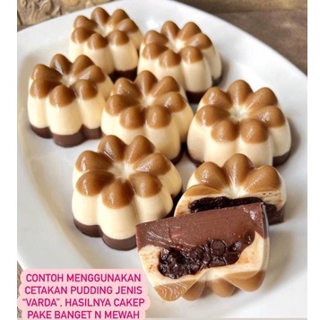 CETAKAN MINI PUDDING FREE PACKING Loyang Puding Cetakan Pudding Jelly Cokelat Motif Bavaria Sultan