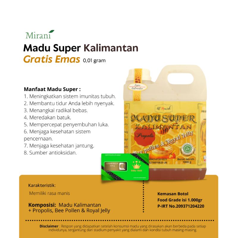 

Madu Super Kalimantan Propolis