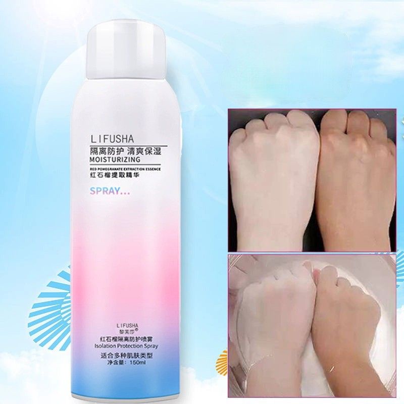 LIFUSHA Spray Whitening 150ml Moisturizing Spray Pemutih Instant Sun Block