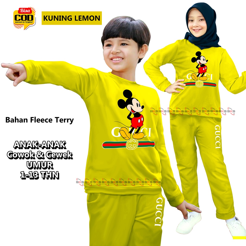 BISA COD &amp; GRATIS ONGKIR Top Model 0003 Setelan Anak-anak Setelan Olahraga Anak Training Lari Joging Sepeda Senam bisa untuk baju tidur bahan adem lembut tebal