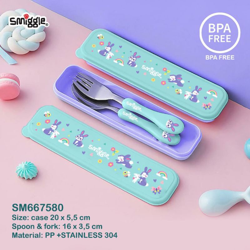 sendok garpu stainless smiggle/smiggle spoon fork