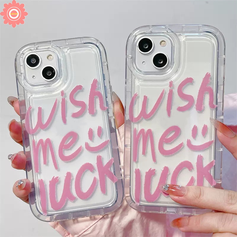 IPHONE Ins Fashion Graffiti Huruf Telepon Case Kompatibel Untuk Iphone11 13 14 12 Pro Max6 6S 7 8 Plus XR X XS MAX 7plus 8plus Shockproof Airbag Lembut TPU Anti Jatuh Bening Penutup Belakang