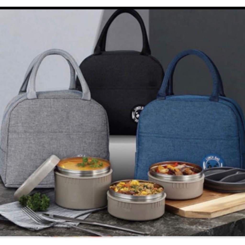 Cooler Bag Lunch Box Aluminium Foil / Tas Bekal Lunch Cooler Bag Box Makanan Alumunium