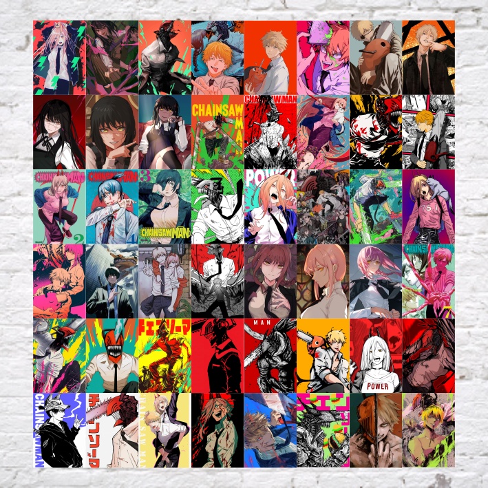 Poster Anime Aesthetic Hiasan Kamar Dinding Pajangan Dinding Anime Wallpaper Chainsawman Boku no her