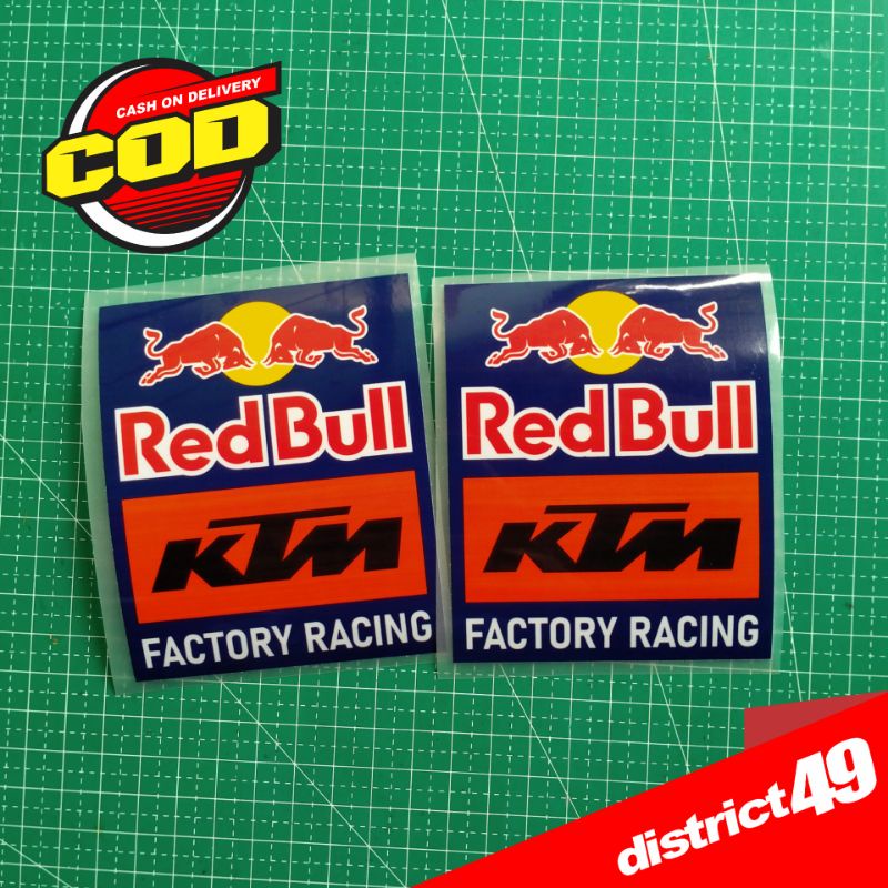 Sablon Logo RED BULL KTM - Sablon Setrika Logo - Sablon DTF - Sablon Kaos Sweater Jaket Topi dll