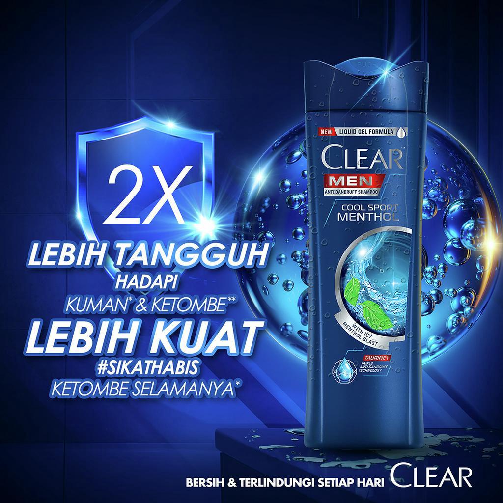 CLEAR MEN SHAMPOO COOL SPORT MENTHOL 160ML -NJ