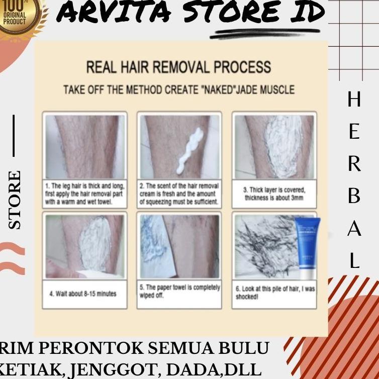 ざ Krim Cream Perontok Penghilang Bulu Ketiak Tangan Kaki Kumis Jenggot Jambang ㊎