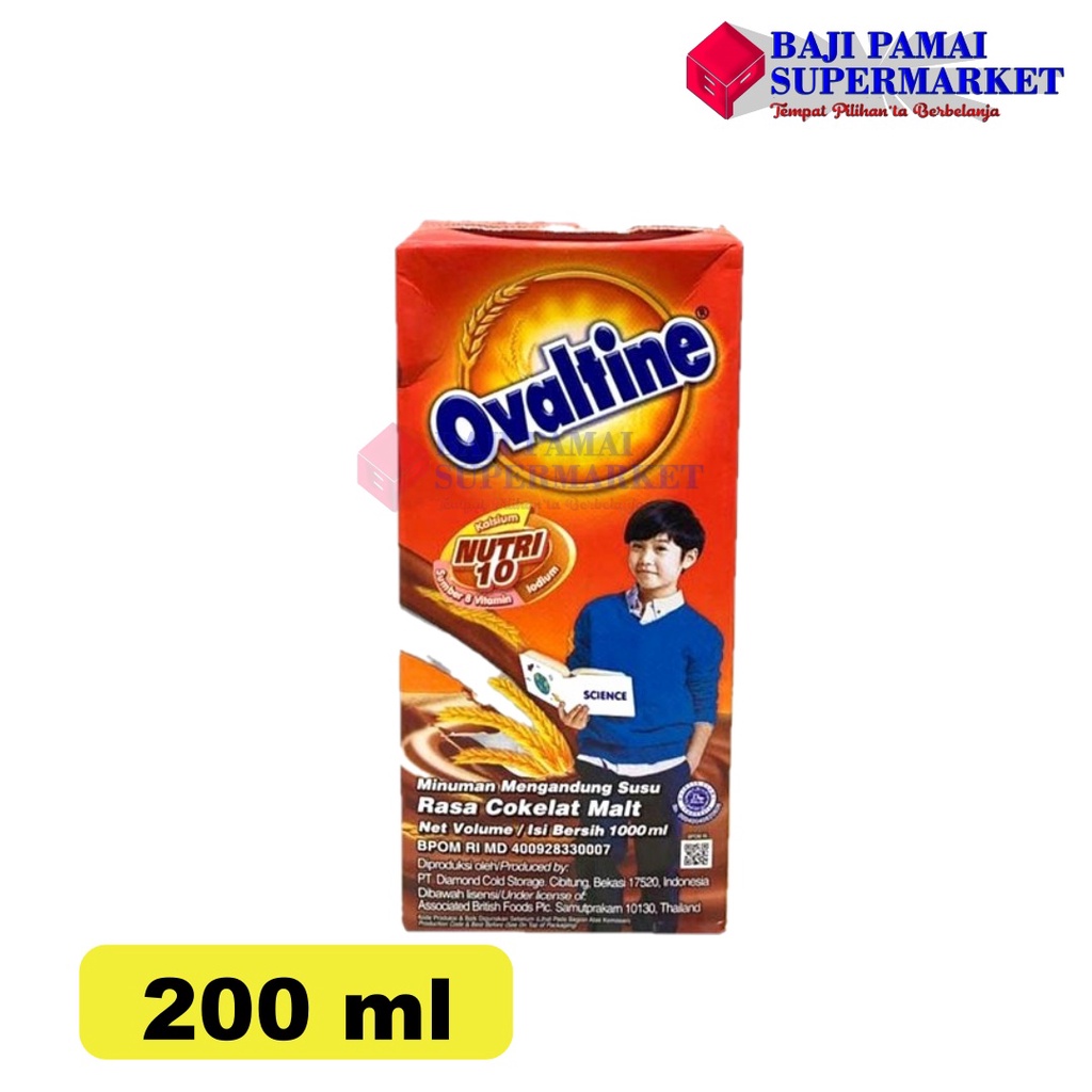 

Ovaltine Susu Uht Chocolate Malt 200 ml