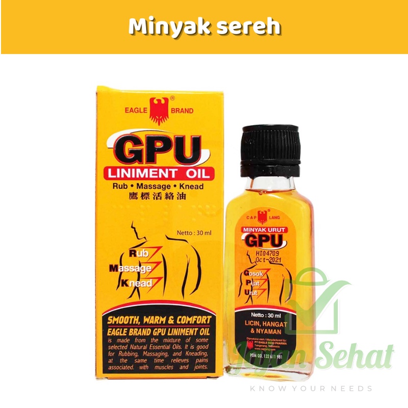 Gpu Minyak Urut 30ml, 60ml &amp; 100ml