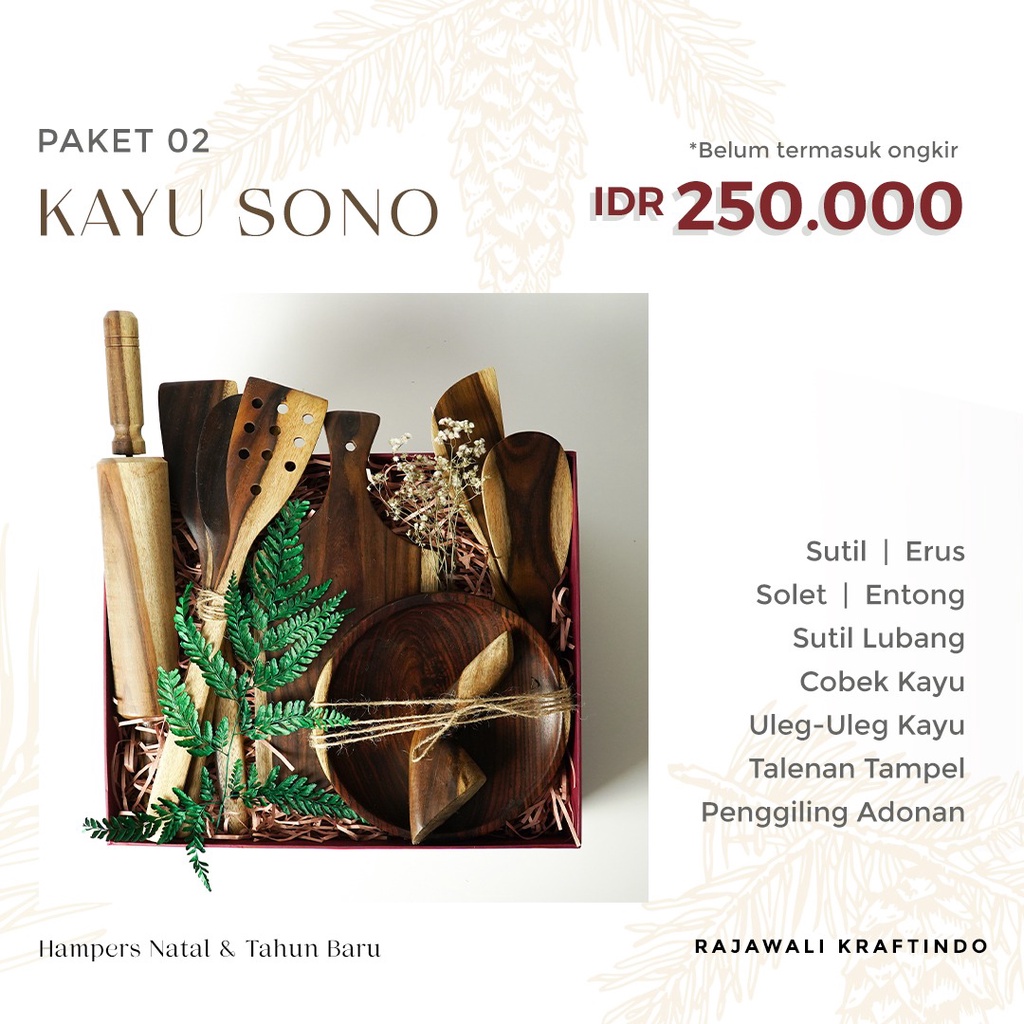 

Hampers Peralatan Dapur Set Kayu Sono