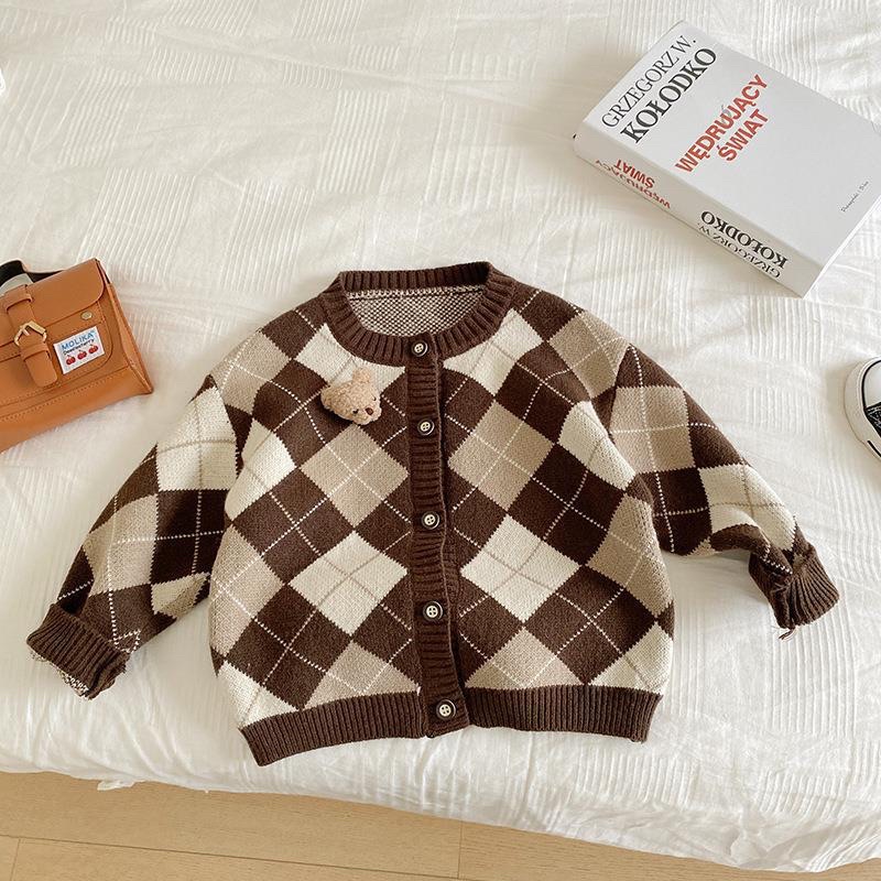 Diamond bear cardigan/ vest bayi anak