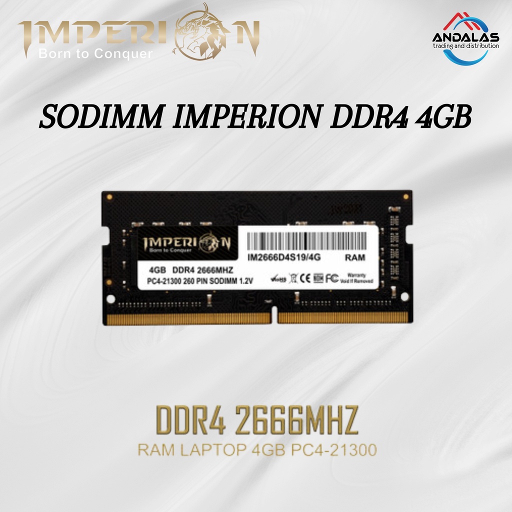 RAM SODIMM IMPERION DDR4 4GB 2666 MHz PC21300 RAM LAPTOP