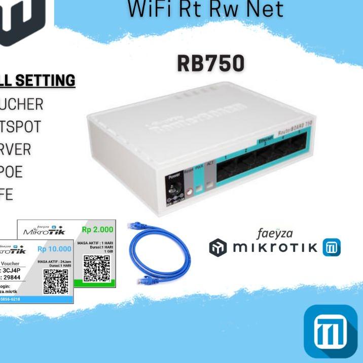 Menarik Mikrotik RB750 Full Setting  Hotspot PPPoE RT RW Net