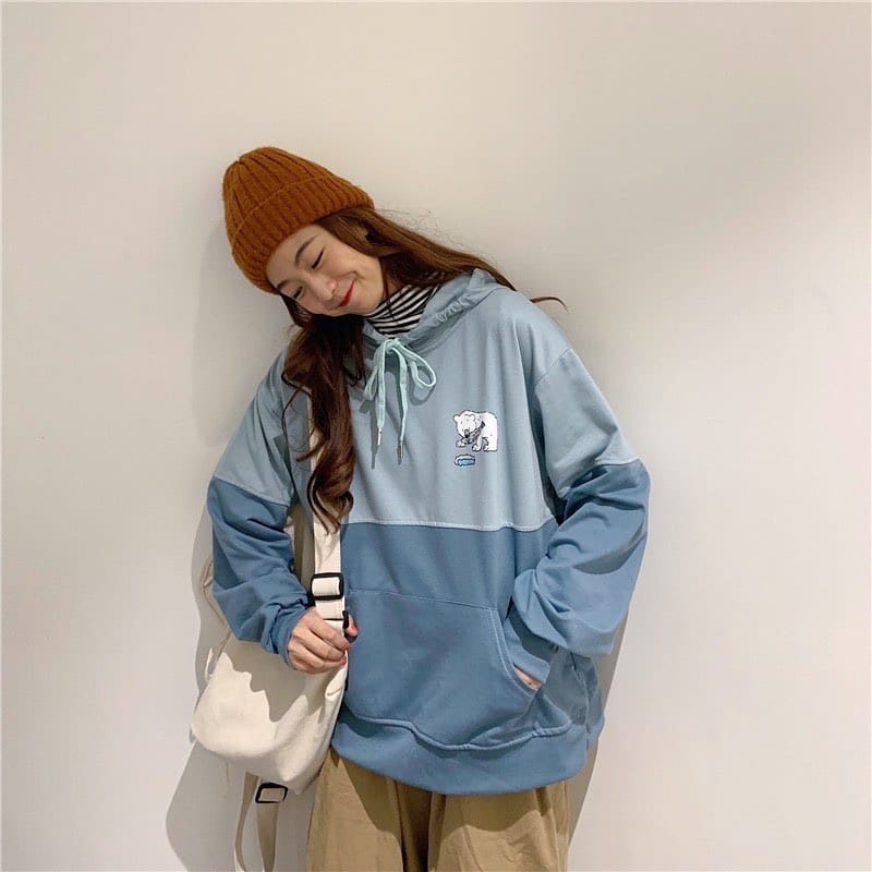 sweater hoodie cewe kekinian / hoodie OVERSIZE korean style