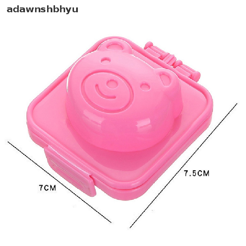 Adawnshbhyu Cetakan Telur Lucu Kartun Bayi Rice Ball Mold 3D Egg Ring Bento Aksesoris Kelinci Beruang Ikan Egg Decorag Alat Dapur Gadget ID