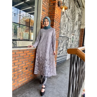 Bisa COD Michelia Set New Tunik Kebaya Super Jumbo ld 110 120 130 XXXL Murah Atasan Kebaya Brokat Plus Rok Plisket Kondangan Model Terbaru 2022