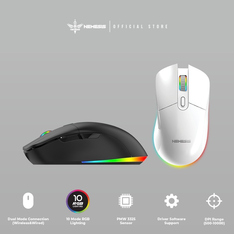 Mouse Gaming NYK wireless S80 RGB Black Shark