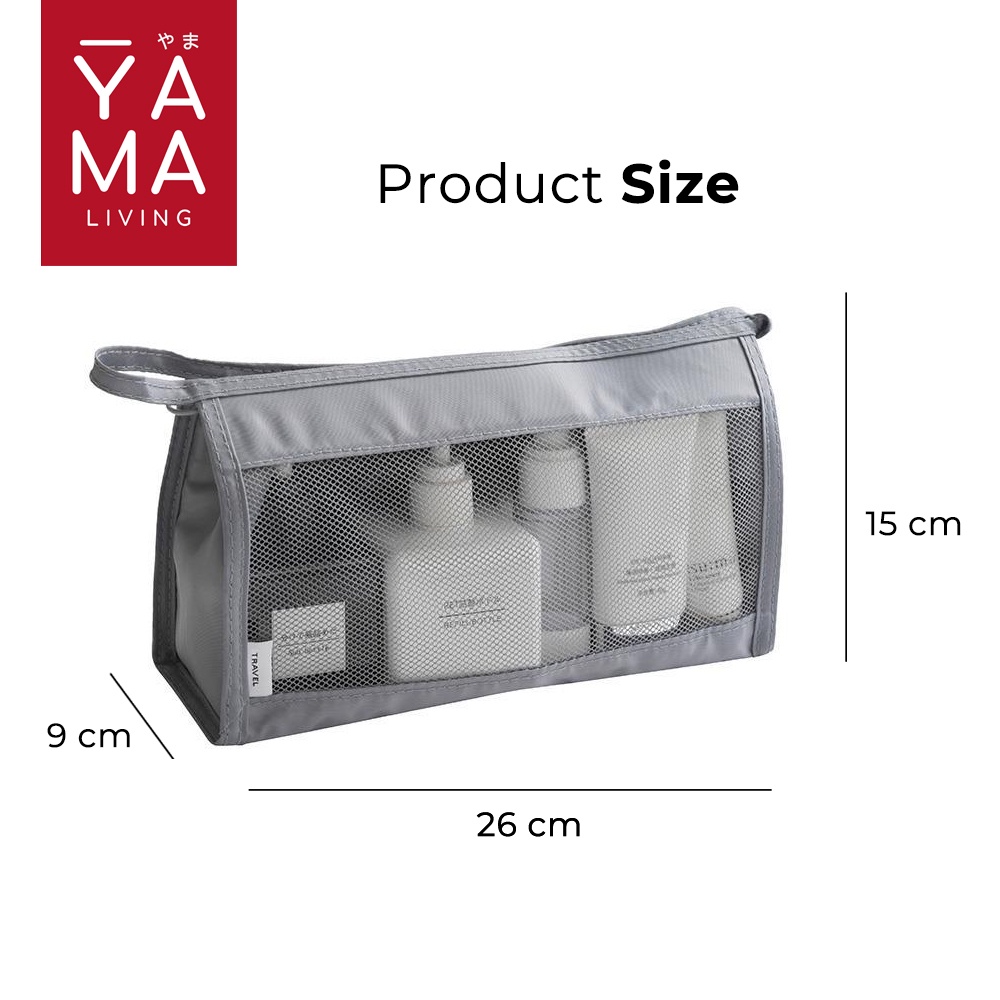 YAMA AMEYA Travel Toiletries Bag Tas Pouch Perlengkapan Alat Mandi Kosmetik Make Up