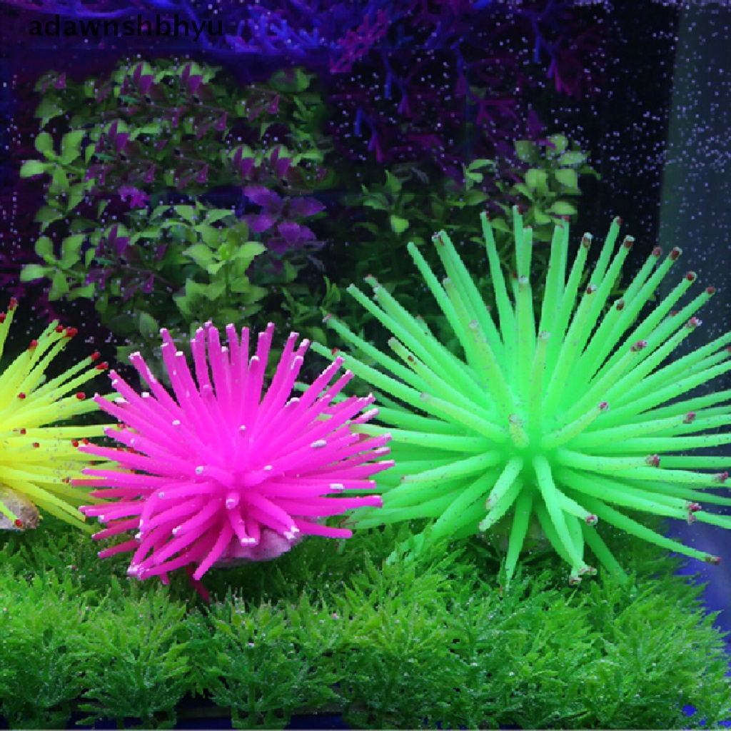Adawnshbhyu Aquarium Ikan Decor Lembut Artificial Coral Underwater Dekorasi Ornamen ID