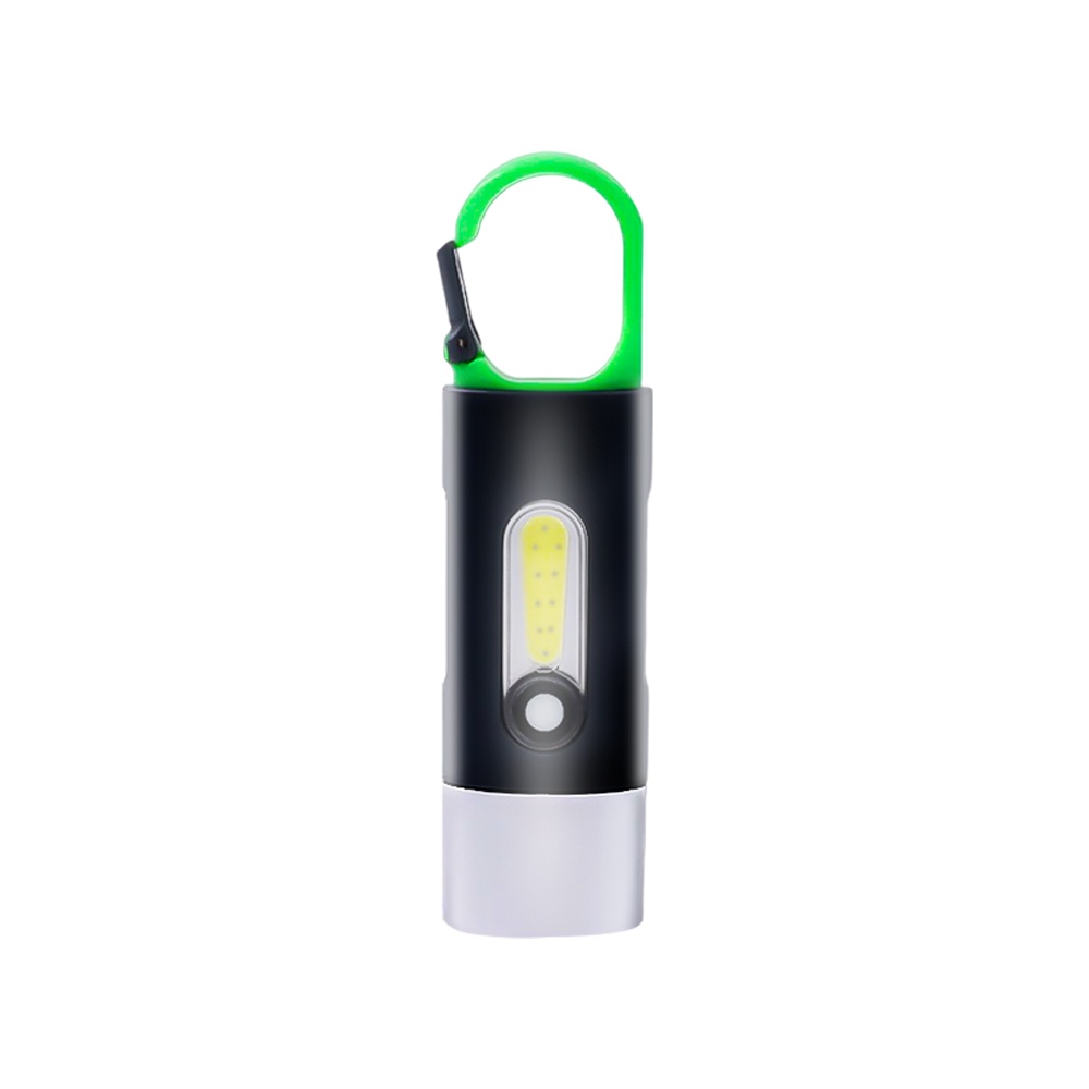 Empat Mode Mini USB Charging LED Gantungan Kunci Lampu Portable Aksesoris Aktivitas Luar Ruangan COB Super Terang Tahan Air Sabuk Gesper Lampu