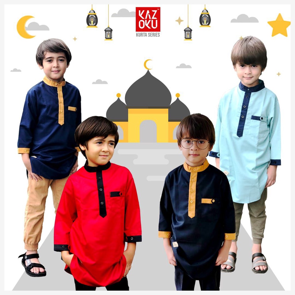 kurta anak cowok premium/ Kurta Premium Toyobo Import by KAZOKU
