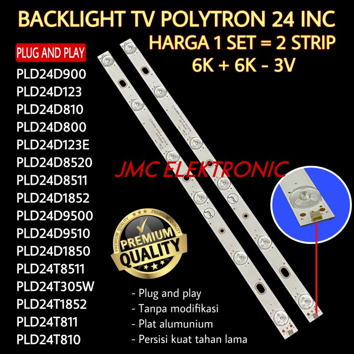 BACKLIGHT TV POLYTRON PLD24T8511 PLD24D123 PLD24T1852 PLD24D900 EKSLUSIF