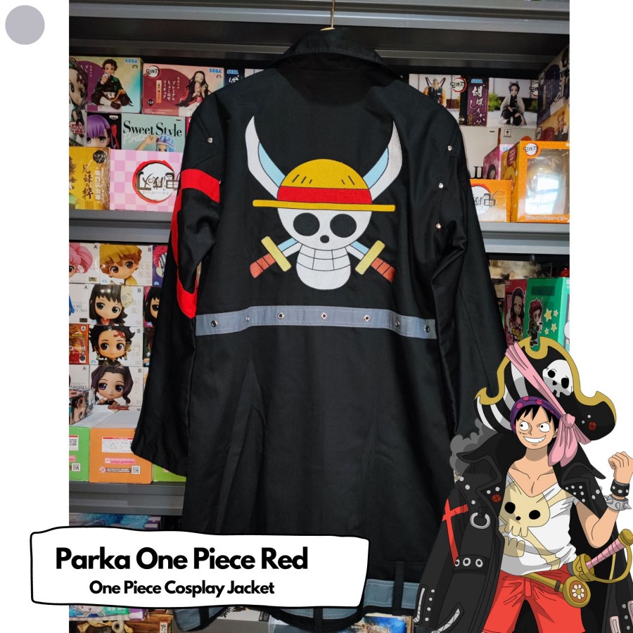 Jubah Coat One Piece Red Cosplay Jacket - One Piece Cosplay Jacket
