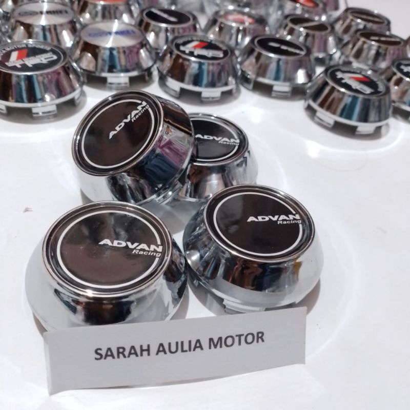 Tutup Velg DOP Roda Racing Variasi Advan Kerucut Chrome Diameter 6,5cm Unnh14