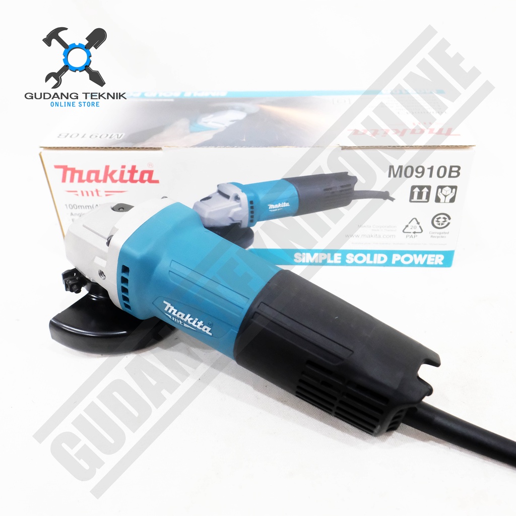 Gerinda Tangan 4&quot; MAKITA MT0910B MAKTEC MT91A / Mesin Gerinda Gurinda Grinda 4&quot; MT 91 - Angle Grinder MAKITA MT 0910 0910B