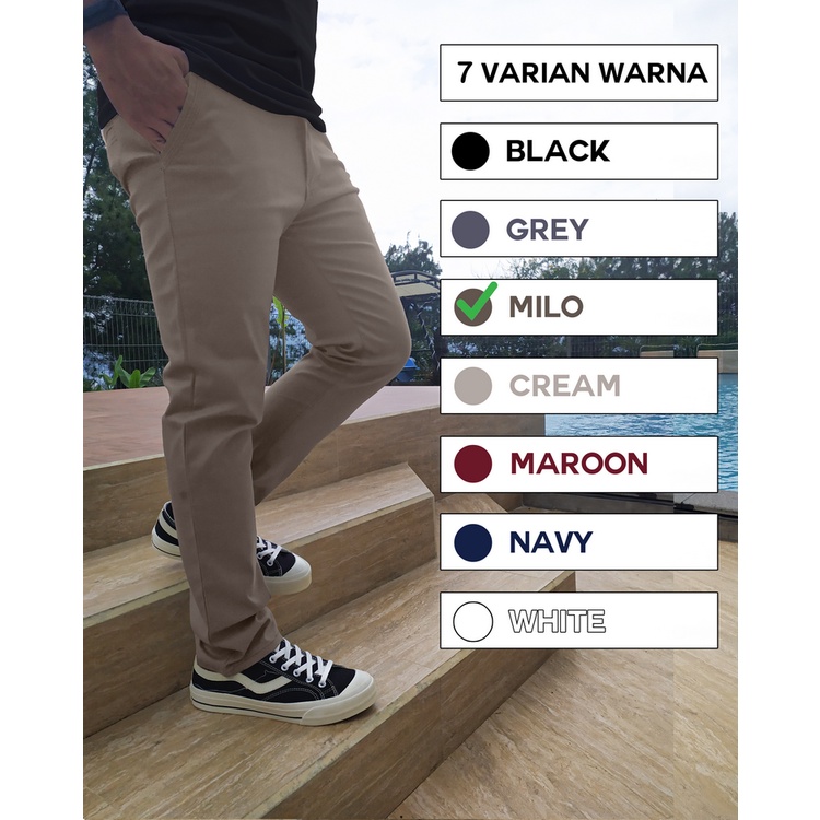 UNIGOO Celana Chino Panjang Pria (Long Chino Pants)