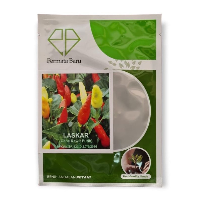 Benih Bibit Cabe Rawit Putih LASKAR Isi 10 Grm || Bibit Cabe Rawit Putih || Cabe Rawit Putih