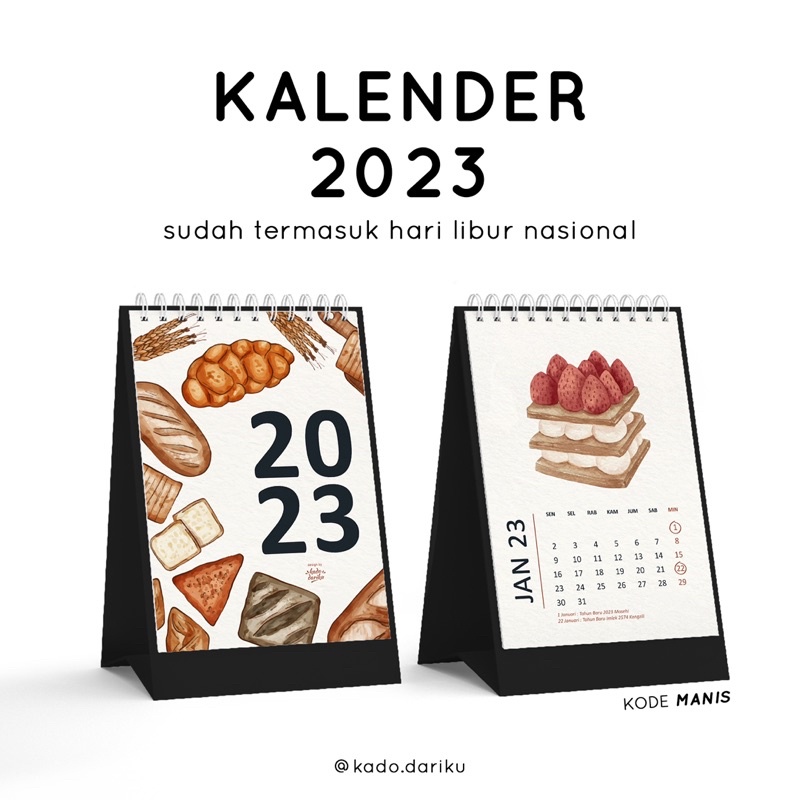 

KADODARIKU - 2023 Desk Calendar | Kalender Meja Premium