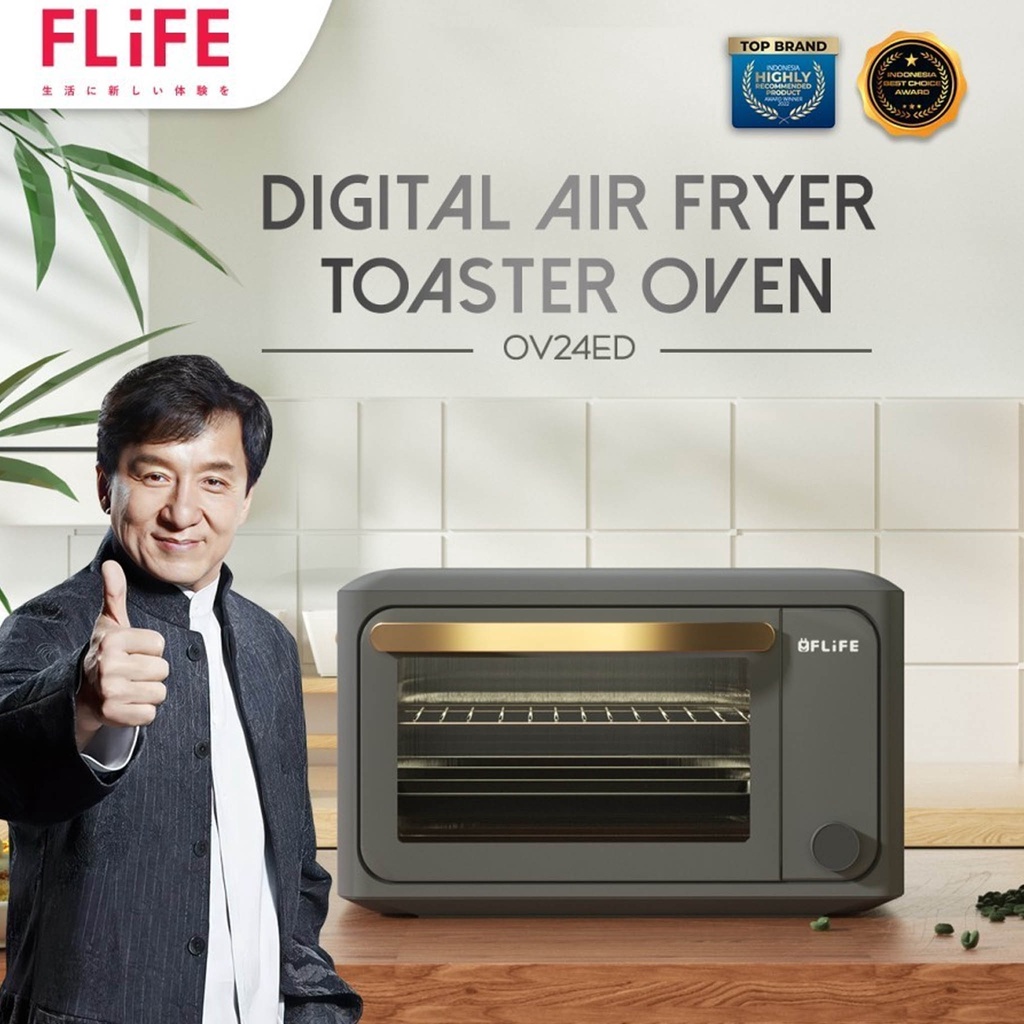 FLIFE DIGITAL OVEN LISTRIK AIR FRYER TOASTER KAPASITAS 25 LITER OV-24ED / OV24ED GARANSI RESMI