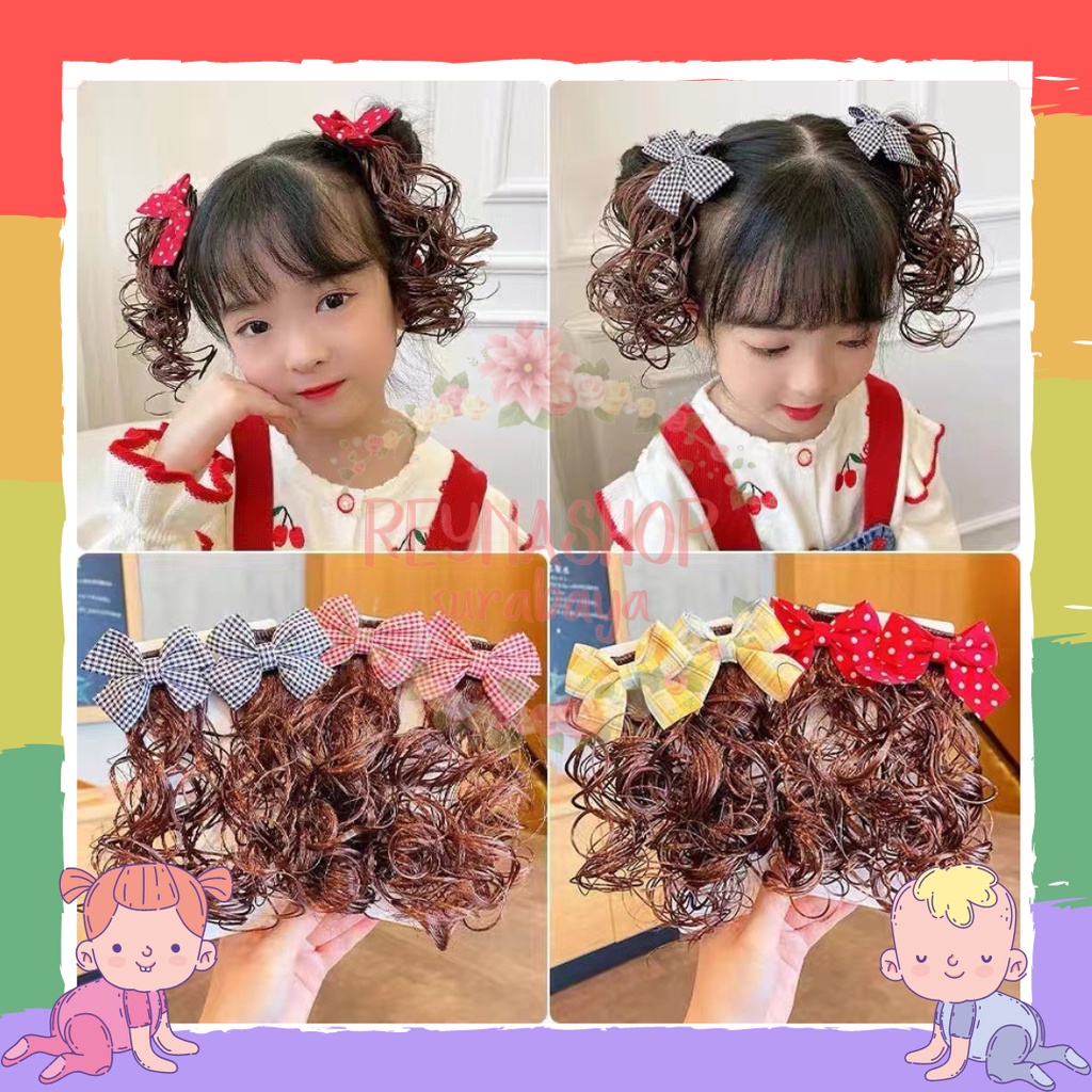 2pc/Set Jepitan Wig Anak Terbaru Gaya Korea Import