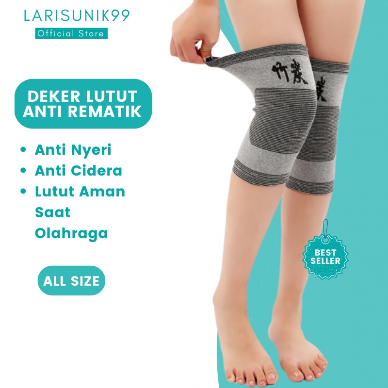 Deker Lutut Korset Kaki Pembalut Lutut Anti Rematik Bahan Serat Arang Bambu Alat Kesehatan