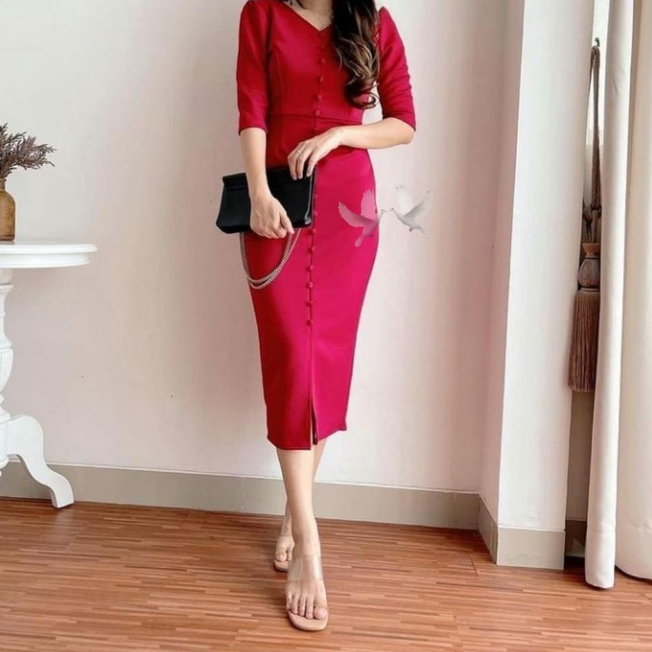 [CODE	YS16] Mini dress Korea / DRESS SCUBA HANY DAHAYU / DRESS BODYCON SCUBA PREMIUM JUMBO / dress S