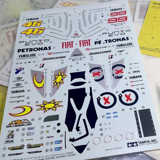 DECAL ROSSI ESTORIL TAMIYA ORIGINAL #MINIATUR #DIECAST #MOTOGP