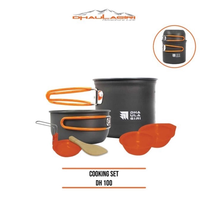 Cooking Set 6in1 Dhaulagiri DH 100 Alat Masak Camping Outdoor Kitchen