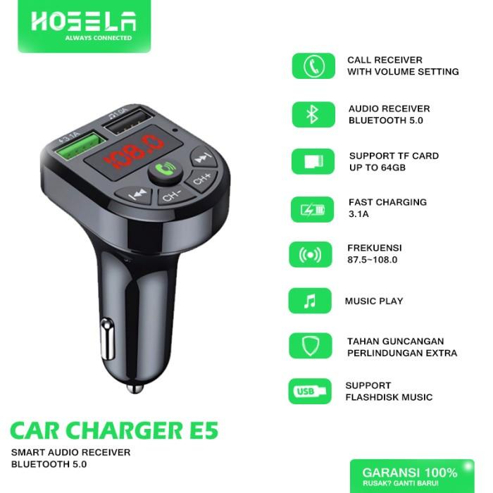 HSL-CAR FM MODULATOR BLUETOOTH CAR CHARGER FM TRANSMITTER CARE 5